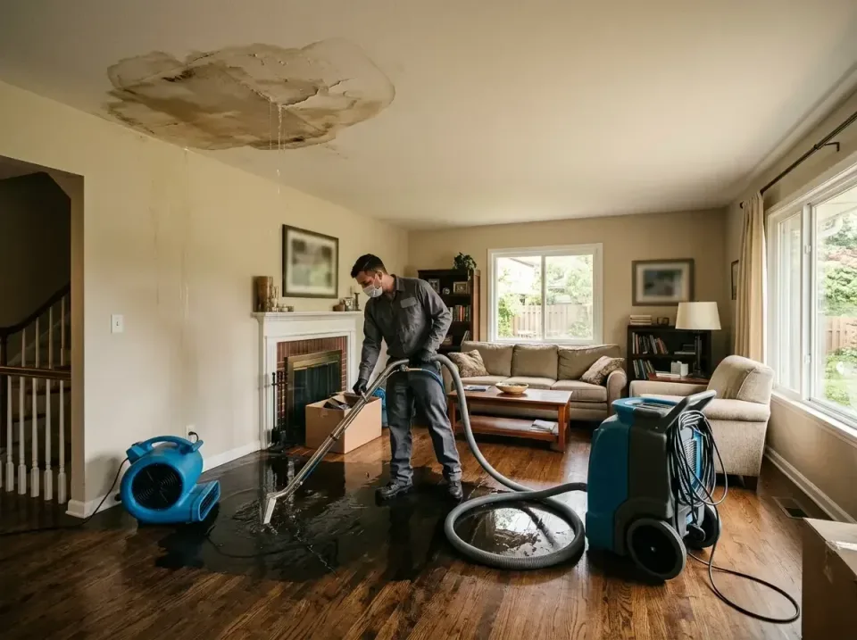 attic-pipe-burst-ceiling-drip-008 — frequently asked questions, Water Damage Restoration & Carpet Care in Sycamore, IL